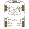Preview: Powerflex Buchsen Federwegbegrenzer Kit für Mini Generation 1 (R50/52/53) (2000 - 2006) Black Series
