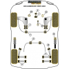 Preview: Powerflex Buchsen Vorderradaufhängung PU Buchse hinten für Mini R55 Clubman Gen 1 (2007-2014) Black Series