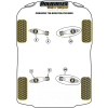 Preview: Powerflex Bolt-On Jack Pad Adaptor Kit for Porsche 718 Boxster/Cayman Black Series