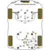 Preview: Powerflex Buchsen kleine Buchse untere Drehmomenthalterung für Skoda Octavia Mk3 5E (2013-) 150PS plus Multi-link Black Series