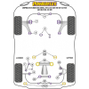 Preview: Powerflex Buchsen Lenkgetriebe Aufnahme Kit für Subaru Impreza GR, GH (2007-2011) & WRX + STI (2007-2014)