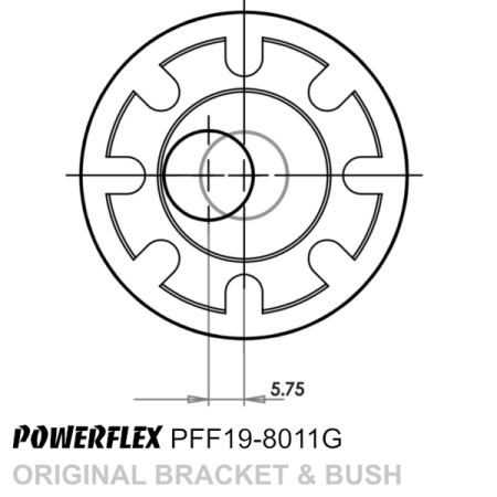 Powerflex Buchsen Vorderradaufhängung PU Buchse vorne für Sturzeinstellung 14mm Bolzen für Ford Focus MK3 RS