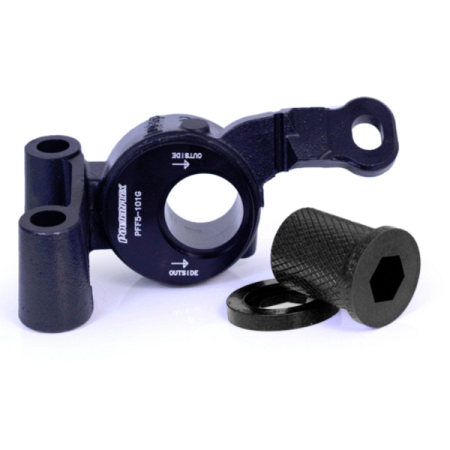 Preview: Powerflex Buchsen Querlenker vorne, hinterer Buchsensatz für 2% zusätzlichen Radnachlauf-Einstellung für Mini Generation 1 (R50/52/53) (2000 - 2006) Black Series