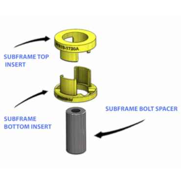 Preview: Powerflex Buchsen hinterer Hilfsrahmen Hülseneinsatz vorne für Ford Mustang (2015 -) Black Series