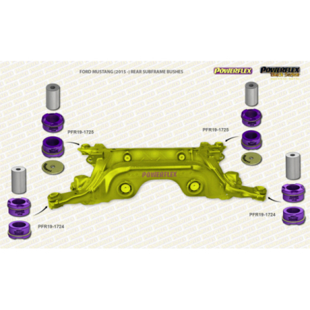 Preview: Powerflex Buchsen hintere Hinterachslager HA für Ford Mustang (2015 -) Black Series