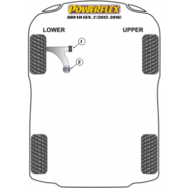 Preview: Powerflex Front Lower Wishbone Front Bush for Aston Martin DB9 (2013-2016)