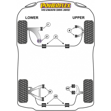 Preview: Powerflex Front Lower Wishbone Front Bush for Aston Martin V12 ZAGATO (2011-2012)