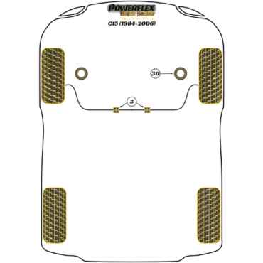 Preview: Powerflex Anti Roll Bar Bush 23mm for Citroen C15 (1984-2006) Black Series