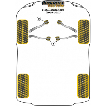 Preview: Powerflex Jack Pad Adaptor for Mercedes Benz C207/A207 (2009-2017) Black Series