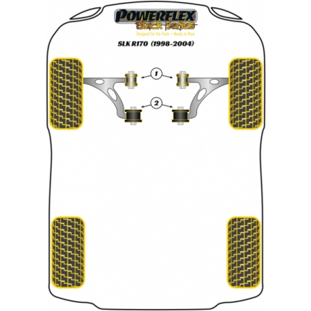 Preview: Powerflex Front Track Control Arm Front Bush for Mercedes Benz SLK R170 (1998-2004) Black Series