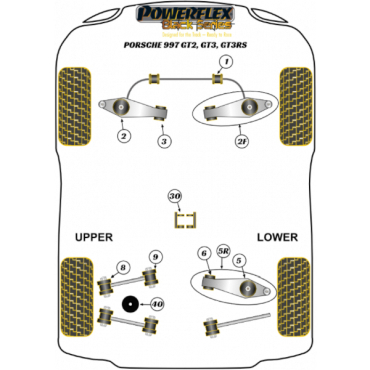 Preview: Powerflex Jack Pad Adaptor for Porsche 997 GT2, GT3 & GT3RS (2005-2012) Black Series