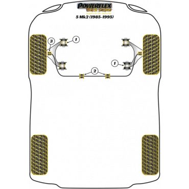 Preview: Powerflex PowerAlign Sturz-Einstellbolzen Kit (12mm x 60mm) für Renault 5 Mk2 (1985-1995) Black Series