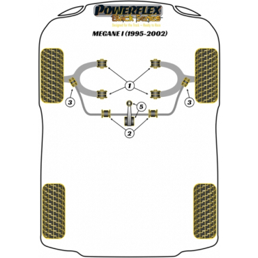 Preview: Powerflex PowerAlign PowerAlign Camber Bolts Kit (12mm x 60mm) for Renault Megane I (1995 - 2002) Black Series