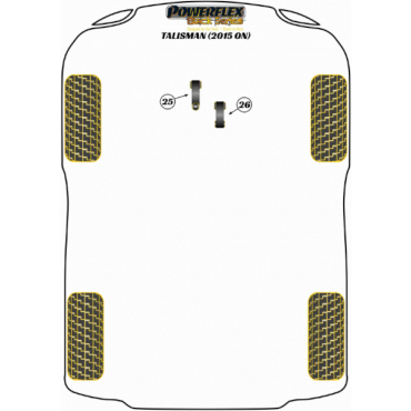 Preview: Powerflex Buchsen obere Motordrehmomentstütze - Track/Msport für Renault Talisman (2015-) Black Series