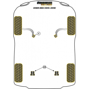 Preview: Powerflex Buchsen Wagenheberaufnahme für Rolls Royce Dawn RR6 (2015-2018) Black Series