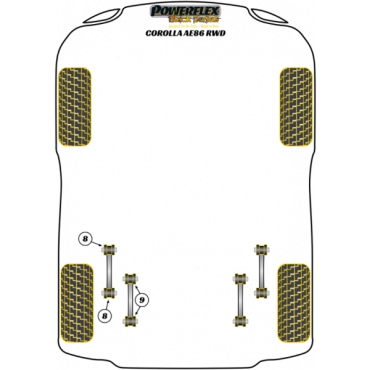 Preview: Powerflex Rear Trailing Arm Lower Bush for Toyota Corolla AE86 RWD Black Series