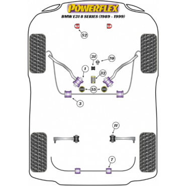 Powerflex Wheel Mounting Guide Pin for BMW E31 8 SERIES (1989-1999)