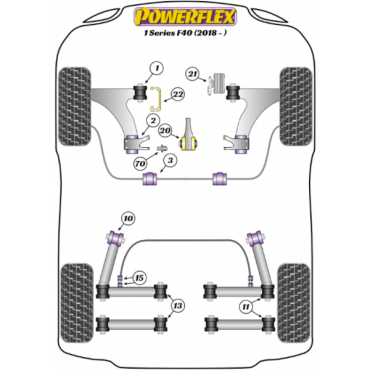 Preview: Powerflex Buchsen Führungsstift für die Radmontage für BMW F40 (2018-) 1 Series