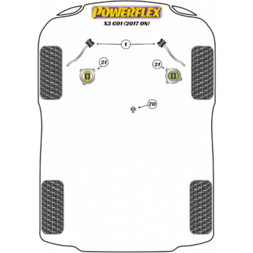 Preview: Powerflex Universal Exhaust Mount for BMW X3 G01 (2017-)