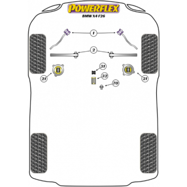 Preview: Powerflex Buchsen Wagenheberaufnahme für BMW X4 F26 (2013-2018)