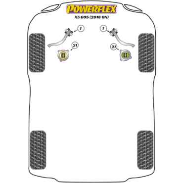 Preview: Powerflex Buchsen Auspuffbefestigung für BMW X5 G05 (2018-)