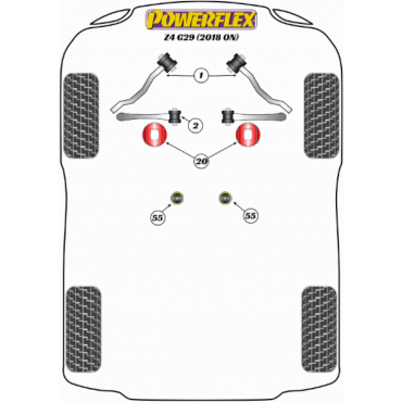 Preview: Powerflex Buchsen Wagenheberaufnahme für BMW Z4 G29 (2018-)