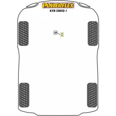 Preview: Powerflex Buchsen Motoraufnahme Einsatz hinten für Cadillac XTS (2012-)