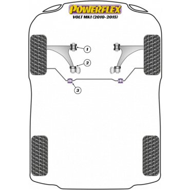 Powerflex Buchsen Stabilisator vorne 26.6mm für Chevrolet Volt MK1 (2010-2015)