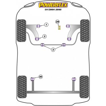 Powerflex Wheel Mounting Guide Pin for Citroen C4 (2004-2014)