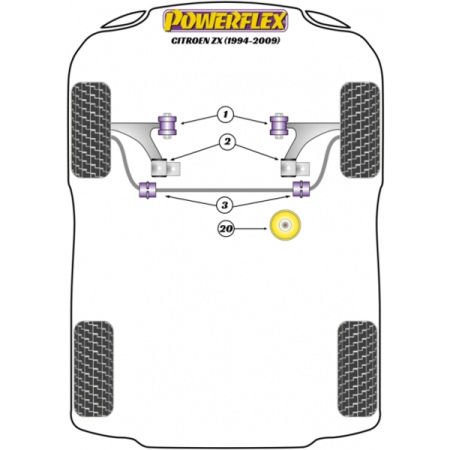 Powerflex Wheel Mounting Guide Pin for Citroen ZX (1994-2009)