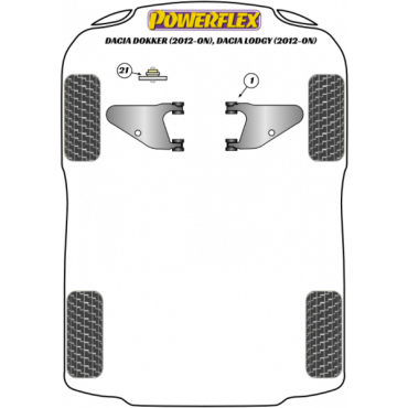 Powerflex Wheel Mounting Guide Pin for Dacia Dokker (2012-)