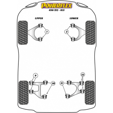 Powerflex Rear Upper Wishbone Inner Bush for Ferrari 456 (1992-2003)