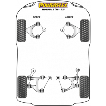 Powerflex Rear Upper Wishbone Inner Bush for Ferrari Mondial T (1988-1993)