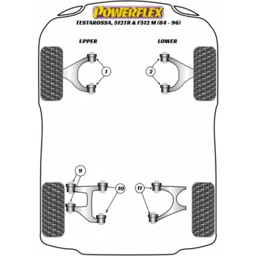 Powerflex Wheel Mounting Guide Pin for Ferrari Testarossa, 512TR and 512M (1986-1994)