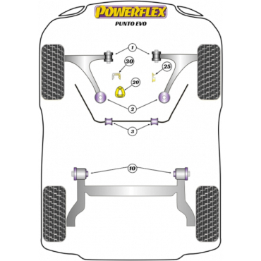 Powerflex Upper Gearbox Mount Insert (Diesel) for Fiat Punto Evo (2009 onwards)