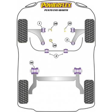 Powerflex Upper Gearbox Mount Insert (Diesel) for Fiat Punto Evo Abarth (2009 onwards)