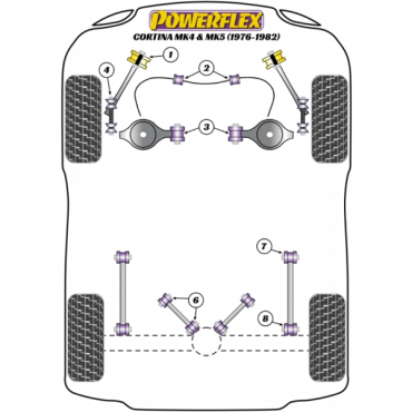 Preview: Powerflex Universal Exhaust Mount for Ford Cortina Mk4,5 (1976-1982)
