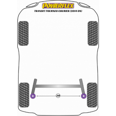 Preview: Powerflex Rear Spring Upper Isolator for Ford Transit / Tourneo Courier (2014-)