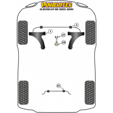 Powerflex Lower Torque Mount - Fast Road for Hyundai Elantra GT GD (2012-2015)