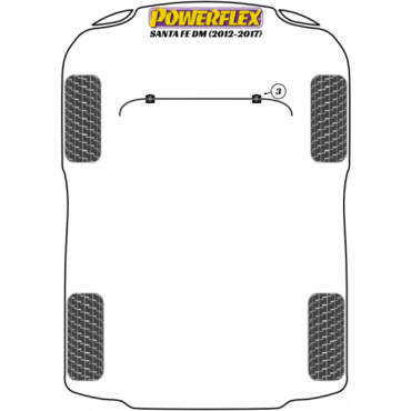 Powerflex Exhaust Mount - Middle Silencer for Hyundai Santa Fe CM (2005-2011)