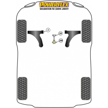 Powerflex Lower Torque Mount Bush - Motorsport for Hyundai Veloster FS (2011-2017)