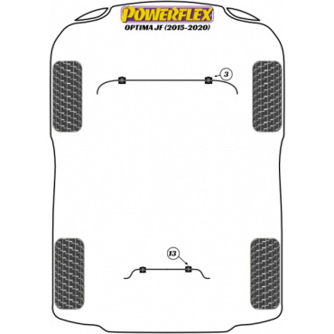 Preview: Powerflex Buchsen Stabilisator vorne 20mm für Kia Optima JF (2015-2020)
