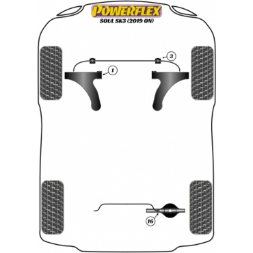 Preview: Powerflex Buchsen vorderer Querlenker vordere Buchse für Kia Soul SK3 (2019-)
