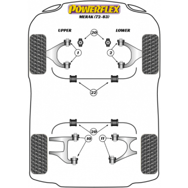 Powerflex Wheel Mounting Guide Pin for Maserati Merak (1972-1983)
