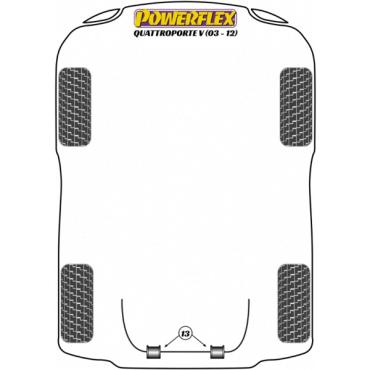 Preview: Powerflex Buchsen Führungsstift für die Radmontage für Maserati Quattroporte V (2003-2012)
