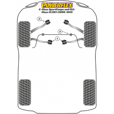 Preview: Powerflex Wheel Mounting Guide Pin for Mercedes Benz C-Class SportCoupe and CLC-Class CL203 (2000-2011)