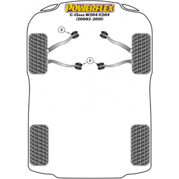 Preview: Powerflex Buchsen Wagenheberaufnahme für Mercedes Benz W204 (2008-2013)