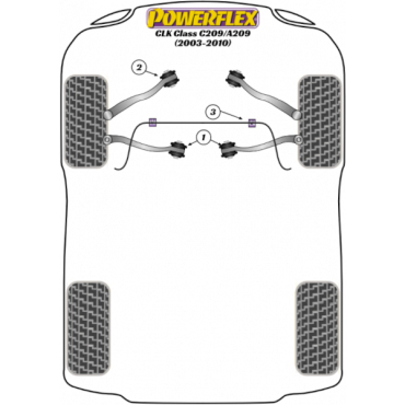 Preview: Powerflex Buchsen Führungsstift für die Radmontage für Mercedes Benz C209/A209 (2003-2010)