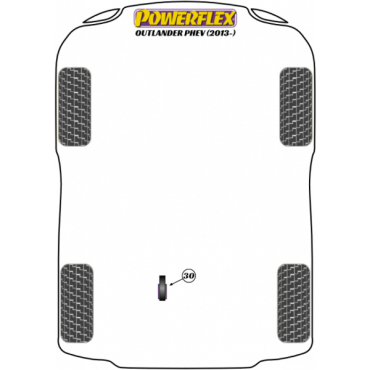 Preview: Powerflex Buchsen hintere Motorhalterung vordere Buchse inkl. Halterung für Mitsubishi Outlander PHEV