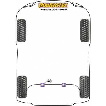 Preview: Powerflex Rear Anti Roll Bar Bush 25mm for Nissan Teana J51 (2003-2009)